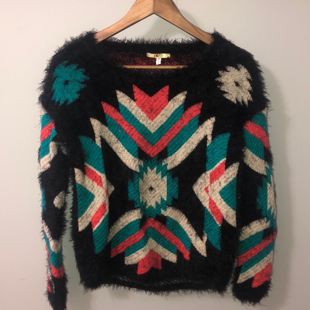 36 point 5 fuzzy sweater